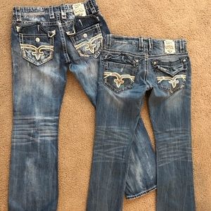 Mens Rock Revival Jeans / size 34 (right) 33 (left) Slim Fit